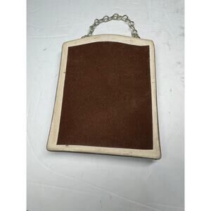 Suki Art Pottery ceramic hanging wall tile picture pub tabby cat live let live